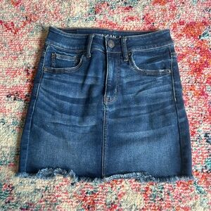 American Eagle Outfitters Dark Blue Denim Mini Skirt